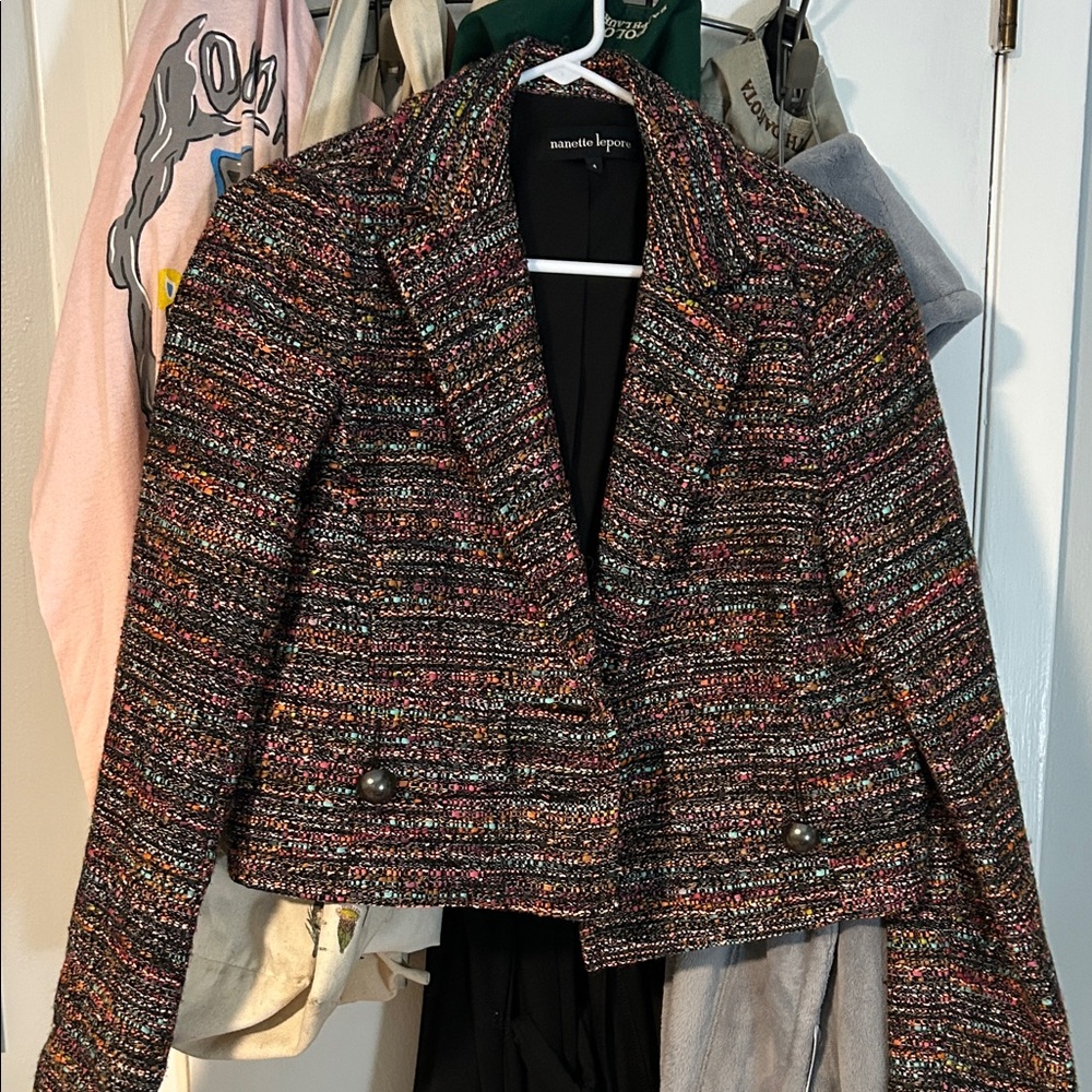 Nanette Lepore Colorful Tweed Blazer